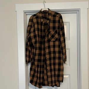 Womens long plaid